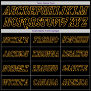 Custom Black Black-Gold Authentic Throwback Rib-Knit Baseball Jersey Shirt