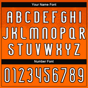 Custom Orange White-Black Abstract Shape Sublimation Volleyball Uniform Jersey