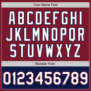 Custom Crimson White-Navy Bomber Varsity Letterman Two Tone Zipper Jacket