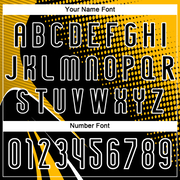 Custom Black Gold-White Lines And Dots Sublimation Volleyball Uniform Jersey