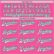 Custom Pink White-Kelly Green Bomber Full-Snap Varsity Letterman Two Tone Jacket