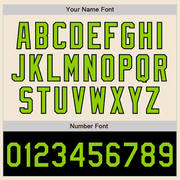 Custom Cream Neon Green-Black Bomber Varsity Letterman Two Tone Zipper Jacket