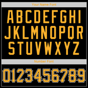 Custom Black Gold-White Authentic Throwback Rib-Knit Baseball Jersey Shirt