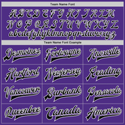 Custom Purple Black-Gold Bomber Full-Snap Varsity Letterman Two Tone Jacket