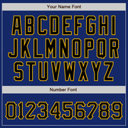 Custom Royal Black-Gold Bomber Full-Snap Varsity Letterman Jacket