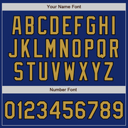 Custom Royal Old Gold-Black Bomber Full-Snap Varsity Letterman Jacket