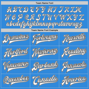 Custom Powder Blue White Black-Gray Bomber Full-Snap Varsity Letterman Jacket