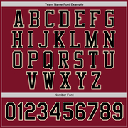 Custom Crimson Black-Cream Bomber Full-Snap Varsity Letterman Jacket