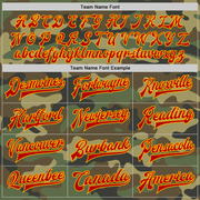 Custom Camo Red-Gold Bomber Full-Snap Varsity Letterman Salute To Service Jacket