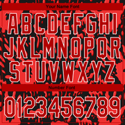 Custom Graffiti Pattern Red-White Hand Painted Blood Handprint 3D Bomber Full-Snap Varsity Letterman Jacket