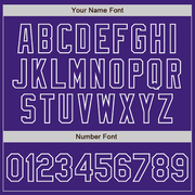 Custom Purple White Bomber Varsity Letterman Zipper Jacket