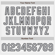 Custom White Black Pinstripe Gray Bomber Full-Snap Varsity Letterman Jacket