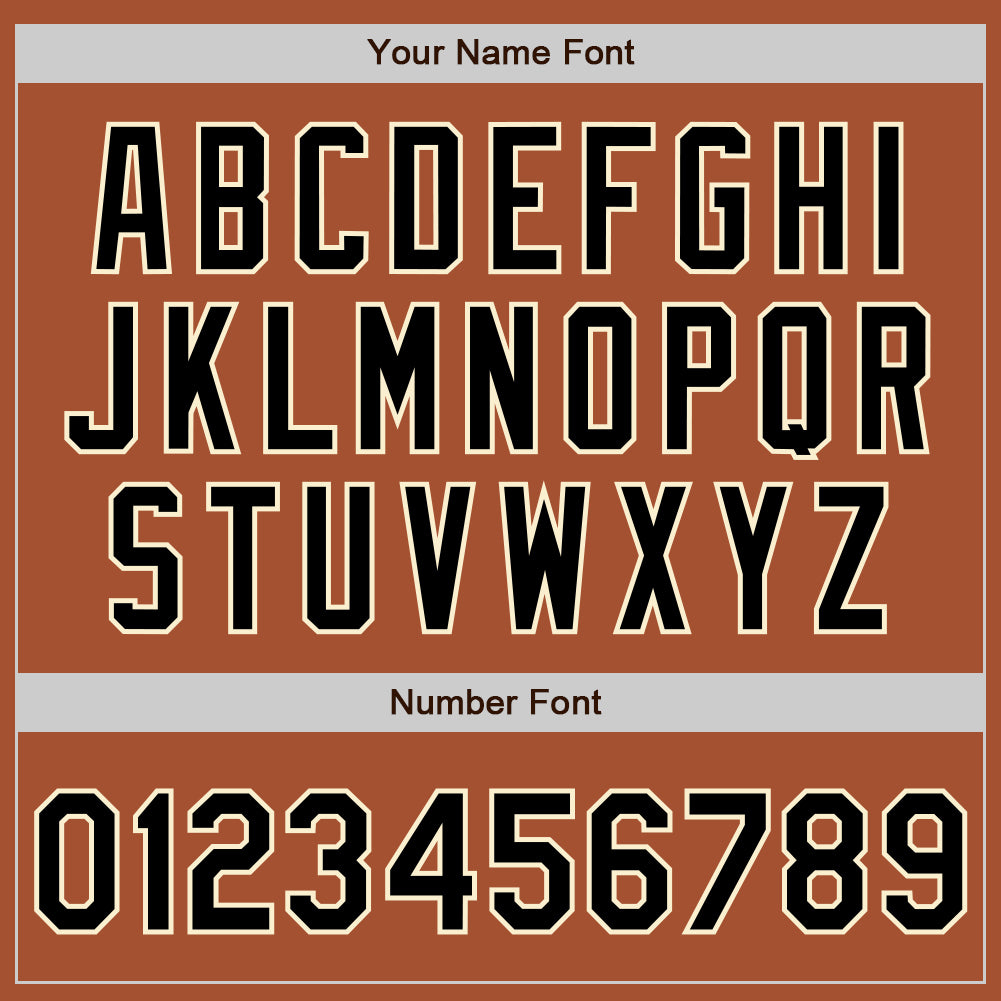 Custom Texas Orange Black-Cream Bomber Full-Snap Varsity Letterman Two Tone Jacket