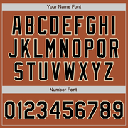 Custom Texas Orange Black-Cream Bomber Full-Snap Varsity Letterman Two Tone Jacket