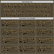 Custom Olive Black-Old Gold Bomber Full-Snap Varsity Letterman Salute To Service Jacket