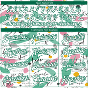 Custom Graffiti Pattern White-Kelly Green Grunge Art 3D Bomber Full-Snap Varsity Letterman Jacket