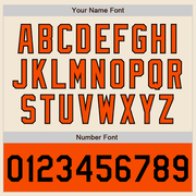 Custom Cream Black-Orange Bomber Varsity Letterman Two Tone Zipper Jacket