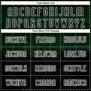 Custom Black Grass Green-White Geometric Shape Sublimation Volleyball Uniform Jersey