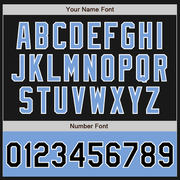 Custom Black Light Blue-White Bomber Varsity Letterman Two Tone Zipper Jacket