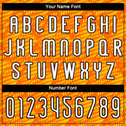 Custom Orange White-Black Lines And Dots Sublimation Volleyball Uniform Jersey