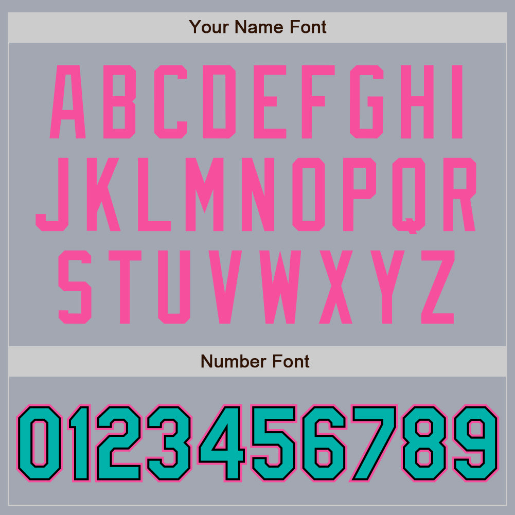 Custom Gray Aqua Black-Pink Bomber Varsity Letterman Zipper Jacket