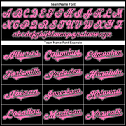 Custom Black Pink-White Authentic Throwback Rib-Knit Baseball Jersey Shirt