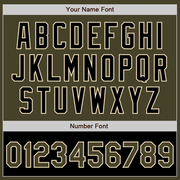 Custom Olive Black-Cream Bomber Varsity Letterman Two Tone Salute To Service Zipper Jacket