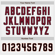 Custom White Black Pinstripe Crimson-City Cream Bomber Full-Snap Varsity Letterman Jacket