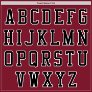 Custom Crimson Black-White Bomber Varsity Letterman Two Tone Zipper Jacket