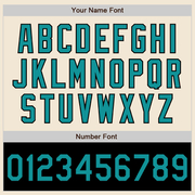 Custom Cream Teal-Black Bomber Varsity Letterman Two Tone Zipper Jacket