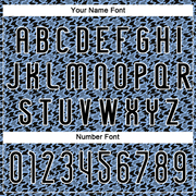 Custom Light Blue Black-White Geometric Shape Sublimation Volleyball Uniform Jersey