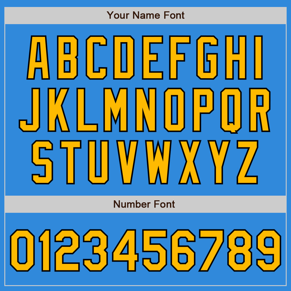 Custom Powder Blue Gold-Black Bomber Full-Snap Varsity Letterman Jacket