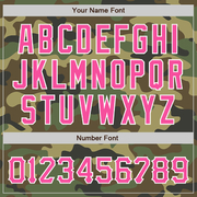 Custom Camo Pink-White Bomber Full-Snap Varsity Letterman Salute To Service Jacket