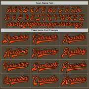 Custom Olive Orange-Black Bomber Full-Snap Varsity Letterman Two Tone Salute To Service Jacket