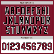 Custom Crimson Black-White Bomber Varsity Letterman Two Tone Zipper Jacket