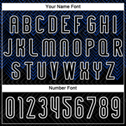 Custom Black Thunder Blue-White Geometric Shape Sublimation Volleyball Uniform Jersey