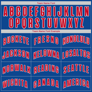 Custom Royal Red-White Authentic Throwback Rib-Knit Baseball Jersey Shirt