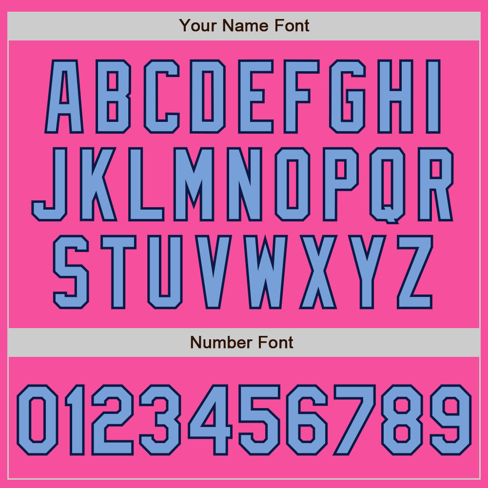 Custom Pink Light Blue-Navy Bomber Full-Snap Varsity Letterman Two Tone Jacket