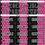 Custom Black Pink-White Geometric Shape Sublimation Volleyball Uniform Jersey