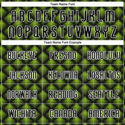 Custom Black White-Neon Green Geometric Shape Sublimation Volleyball Uniform Jersey