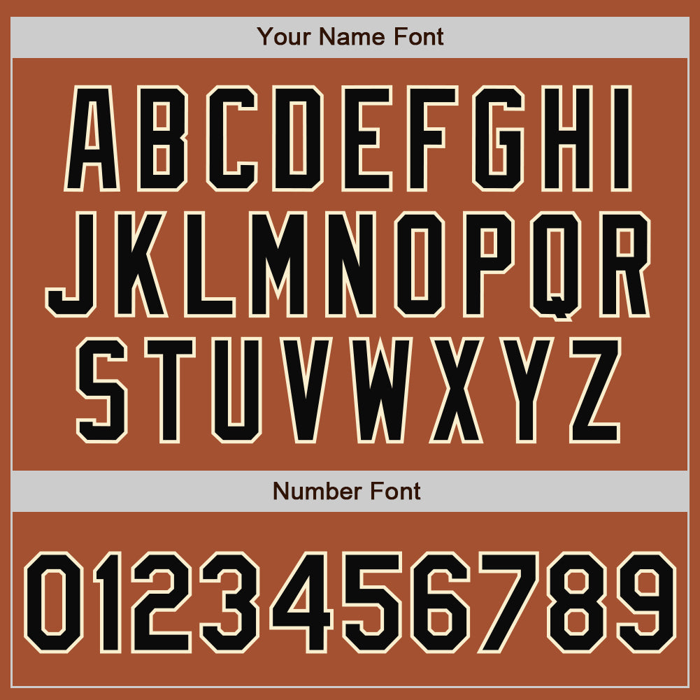 Custom Texas Orange Black-Cream Bomber Full-Snap Varsity Letterman Jacket