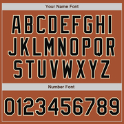 Custom Texas Orange Black-Cream Bomber Full-Snap Varsity Letterman Jacket