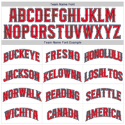 Custom White Navy-Red Authentic Throwback Rib-Knit Baseball Jersey Shirt