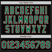 Custom Black Kelly Green-Red Bomber Full-Snap Varsity Letterman Two Tone Jacket