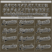 Custom Olive Black-White Bomber Full-Snap Varsity Letterman Salute To Service Jacket