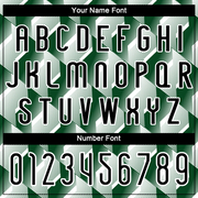 Custom Green Black-White Geometric Shape Sublimation Volleyball Uniform Jersey