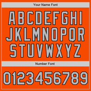 Custom Orange Gray-Black Bomber Full-Snap Varsity Letterman Jacket