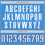 Custom Powder Blue White-Navy Authentic Throwback Rib-Knit Baseball Jersey Shirt