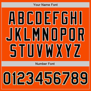 Custom Orange Black-Old Gold Bomber Full-Snap Varsity Letterman Jacket