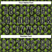 Custom Black White-Neon Green Geometric Shape Sublimation Volleyball Uniform Jersey